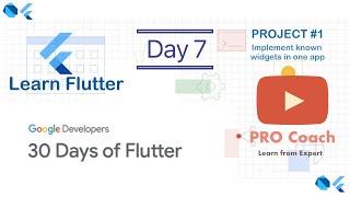 Flutter #30Days of Flutter | Day 7 | PRO Coach | Vivek Yadav