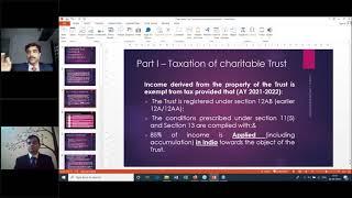 GSTPAM webinar Charitable Trust Taxation under IT Act and GST for Charitable Trust and Co op Society