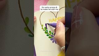 How to make Happy Birthday card #shorts #nhuandaocalligraphy #diy #birthdaycard