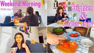 Relax Weekend Morning in My HOME️ Glowing And Healthy Skin Home Remedy | Easy Shakshuka Recipe