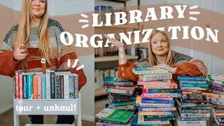 WEEKEND VLOG \\ bookshelf tour + reorganization, 100+ book unhaul, self-care, reading cozy fantasy 