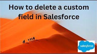 How to delete a custom field in Salesforce