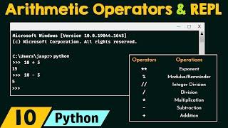 Understanding Arithmetic Operators through REPL in Python