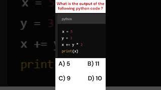 what is the output of the following python code. #shorts #python