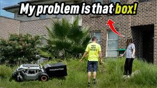 I Fixed His yard Problem with a Remote-Controlled Mower!