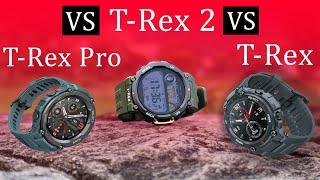 Amazfit T-Rex Vs T-Rex Pro Vs T-Rex 2 Comparison 