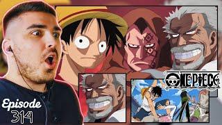 LUFFY'S FATHER IS...INSANE FAMILY UNIT!!! GARP, LUFFY & ... ONE PIECE EPISODE 314 REACTION!!!