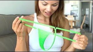 Micro Bikini Try on Haul | Reviewing Tiny String Bikinis | Naked Yoga