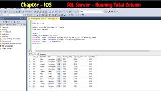 SQL Server - Running total column in sql server | Cumulative Sum