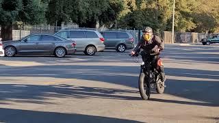 Ian builder tests his 10 kw jet bike at 45 mph