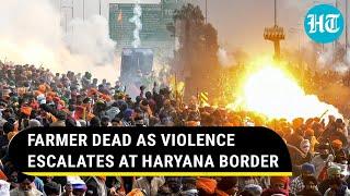 Massive Violence On Haryana-Punjab Border; Farmer Dead, Dozens Of Farmers, Cops Injured At Khanauri