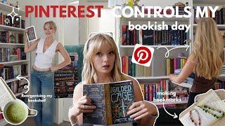 Pinterest decides my BOOKISH day (making bookmarks, reorganising shelves, reading vlog)