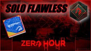 Solo FLAWLESS ZERO Hour - How To Get The Outbreak Perfected Schematics - Destiny 2 WARLOCK