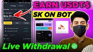 Earn Usdt Skon bot  || instant payment telegram bot || telegram instant payment bot