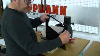 Die cutting machine die cutting rubber. Tippman Clicker die cutting machine demonstration