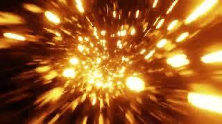 yellow spherical lights tunnel background video loop 4K