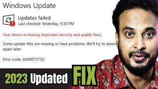 (2023 FIX) "Your Device is Missing Important Security and Quality Fixes" Windows 10/11 Hindi