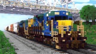 Minecraft CSX Ohio Freight Train Animation