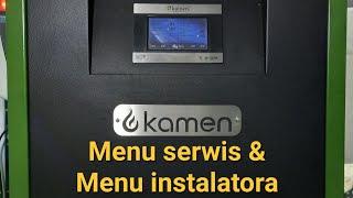 KAMEN Perfekt Bio 15 kW - Tech ST976 - Ustawienia Menu serwis i Menu instalatora.