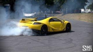 GTA Spano - Donuts, Burnout and Flybys on Track