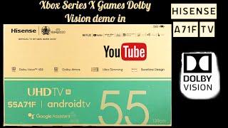 Hisense A71F 55 inch 4K TV - Dolby Vision Demo with Xbox Series X [HDR Video]