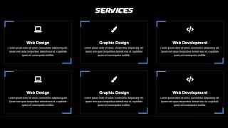 Responsive Services Section using HTML & CSS | Tutorial