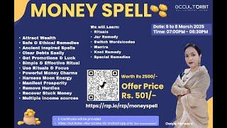 Day 02: Free Class- Money Spell Remedies | Deepa Narware | Live Workshop (OccultOrbit)