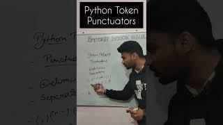 Python Token - Punctuators #shorts #officialpwk #tokens #programming #python