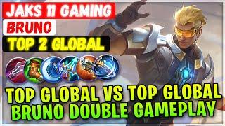 Top Global VS Top Global, Deadly Bruno Double Gameplay [ Top 2 Global Bruno ] YT: Jaks 11 Gaming