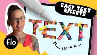 Easy Text Effects in Procreate - 5 EASY Tutorials