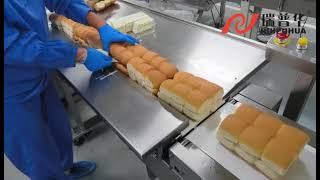 Bread packaging machine Big bread flow wrapping machinery