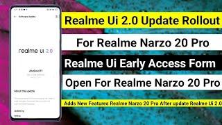 Realme Ui 2.0 Update Rollout For Realme Narzo 20Pro | Realme Ui Early Access Form Open For N 20 Pro