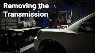 How to remove the transmission from a first gen Nissan Titan