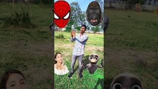 Head to spiderman, gorilla, dame to cosita & girl dancing - funny vfx magic video #shorts#short