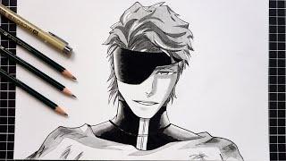 How to Draw AIZEN | Bleach | Step by Step - Easy Drawing Tutorial