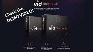 Vid Proposals Review and Bonuses with a Demo Video