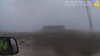 Aransas Pass Police posts video of a building's roof blown away