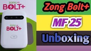 Zong 4G Bolt+ MF25 Wifi Device Unboxing