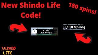 New Shindo Life Code (180 Spins) | Roblox