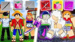 We Went From Noob To Strongest As The STRAW HAT CREW In Blox Fruits Roblox