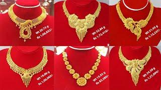 Latest Light Weight Necklace Designs With Weight And Price || Shridhi Vlog