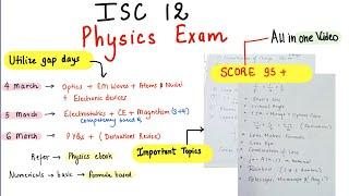 Score 95+ in physics | ISC 12 | Important qs + Attempt THIS* Way| Ultimate strategy 