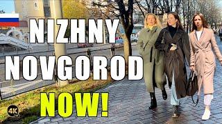  4KRussia | Nizhny Novgorod  Walking Tour - 4K 60 - Centre City Walk With Ambient Sounds