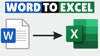 How to Convert Word Document to Excel Spreadsheet 2024