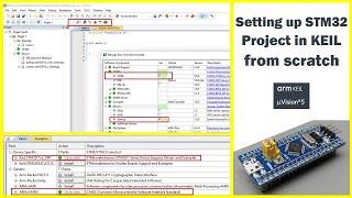 Keil 5 project set up from scratch | STM32F103 | ST Link V2 Set up | Run-Time Environment Manager