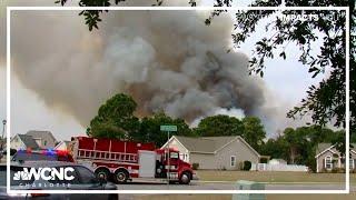 Fires rage across the Carolinas, officials urge people to follow burn bans