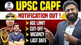 UPSC CAPF AC Recruitment 2024 Notification (OUT) Check Complete Details For CAPF- Learn With Sumit