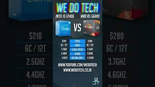 Intel i5 12400 VS AMD R5 5600X - Best Budget CPU #shorts