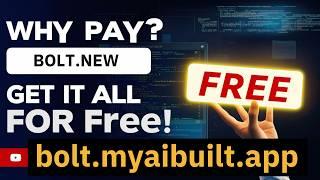 Fully Free Bolt.New! - bolt.myaibuilt.app - Online, Zero Setup Zero Cost AI-Powered Full-Stack Apps