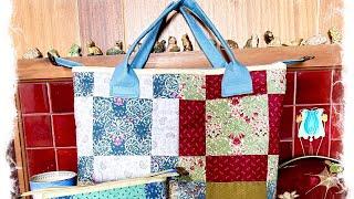 Quick and Easy Charm Pack bag - make a pretty bag easily from a charm pack